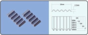 FIVE STRAIGHT CORRUGATED